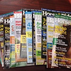 One year's worth of Horse&Rider magazines. Lots of great stories
