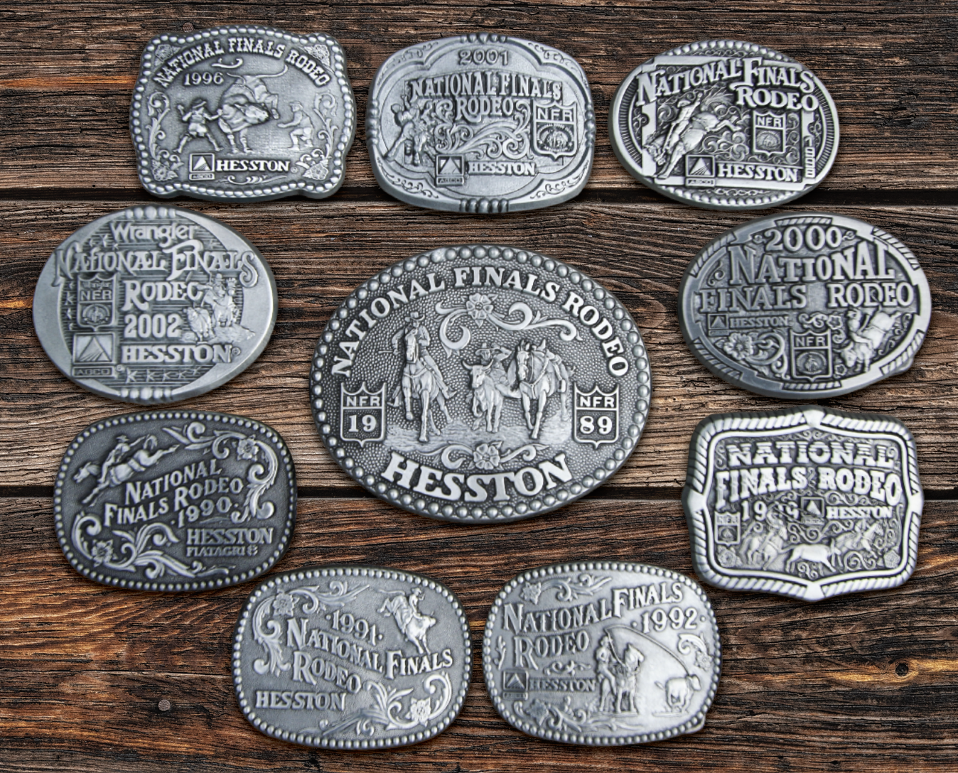 BELT BUCKLES 16pcs MIXED Genre Rodeo Sports NO DOUBLES Cool Collection Hesston Rodeo Belt Buckle 1976 NFR National Finals Limited  main image 2