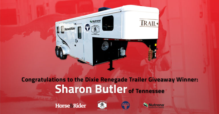 Winner Announced in Horse&Rider's Trailer Giveaway Contest featured prizes from Dixie Horse & Mule Company, Nutrena  and Blue Ox Towing System promo image