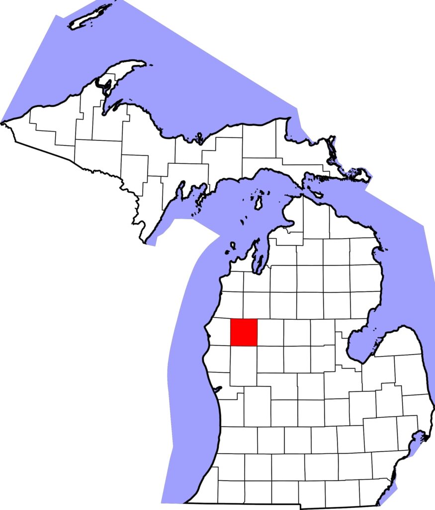 Map of Lake County, Michigan