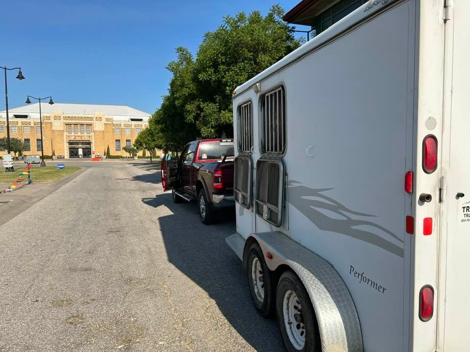trailer fire horse show