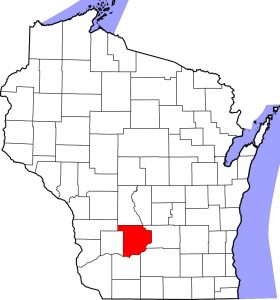Map of Sauk County, Wisconsin