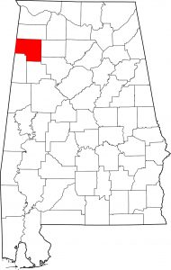 Map of Marion County, Alabama