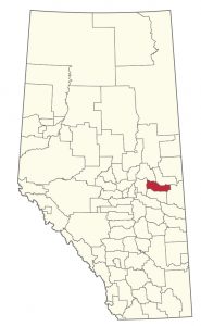 Map of Two Hills County, Alberta