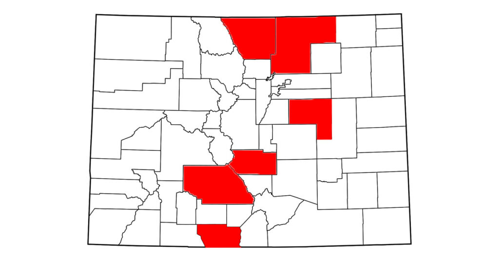 Six new WNV cases have been confirmed in Colorado and are located in Conejos, Larimer, Weld, Saguache, Fremont and Elbert counties. 