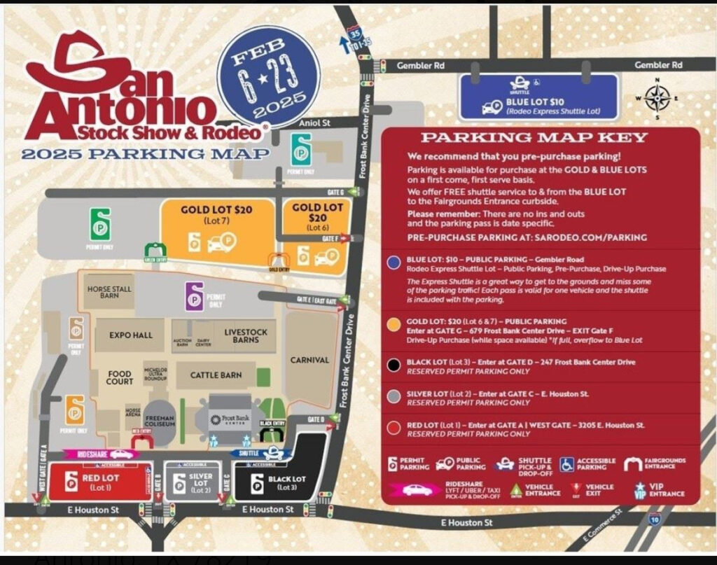 2025 San Antonio Parking Map