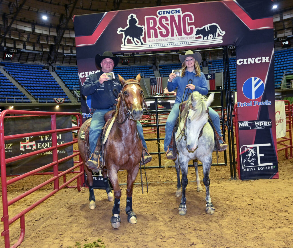 Kevin Reese Arielle Weeast #12 ranch sorting SanAntonio Cinch RSNC