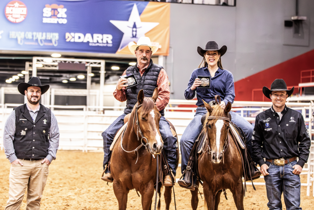 Tommy Roberson & Danie Teltow RodeoHouston ranch sorting Cinch RSNC