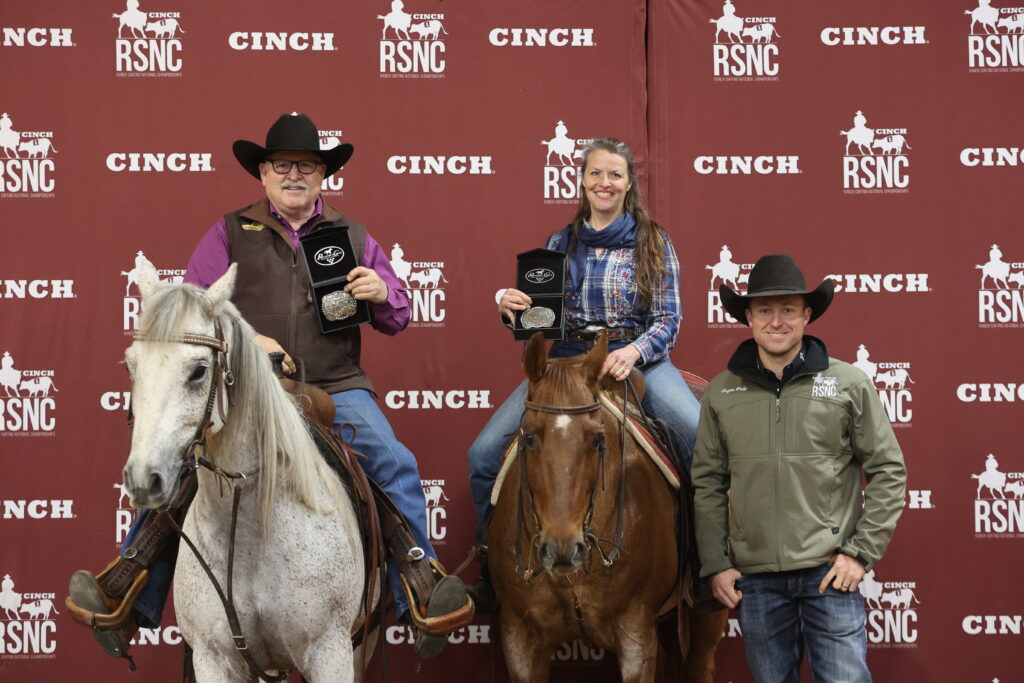 Doug Pritchett and Desi Garrett in Waco, Texas, ranch sorting at the Cinch RSNC South Central Regional Super Sort