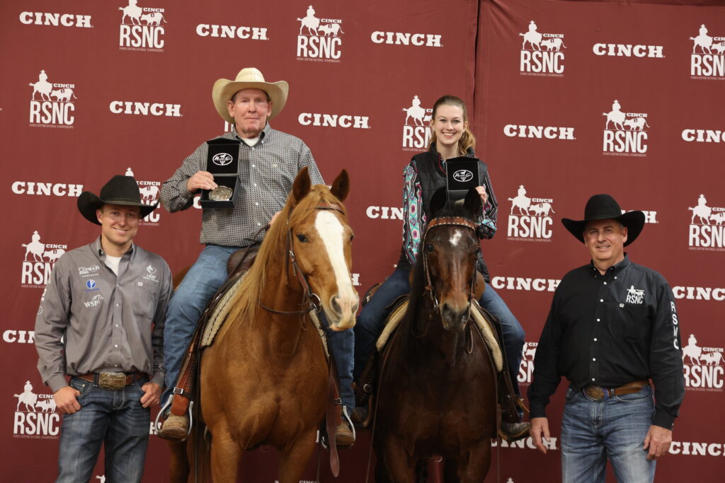 John Cecil and Caitlin Acree Cinch RSNC ranch sorting Waco, Texas
