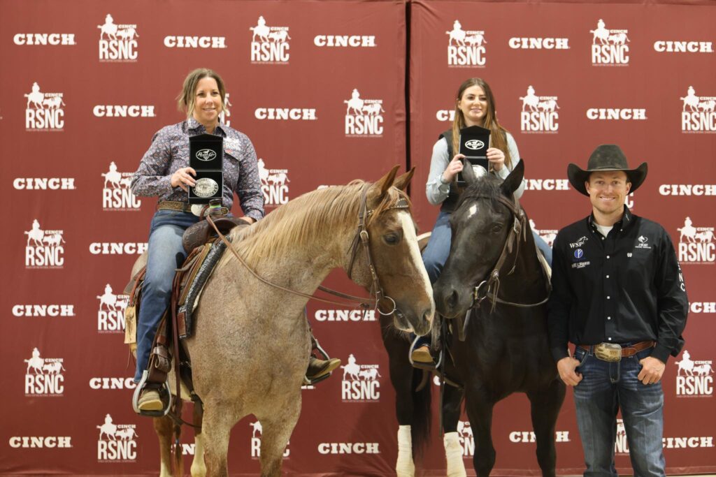 Brigitte Baumann and Michala Berdine Cinch RSNC Northeast Regional ranch sorting Ohio 2025