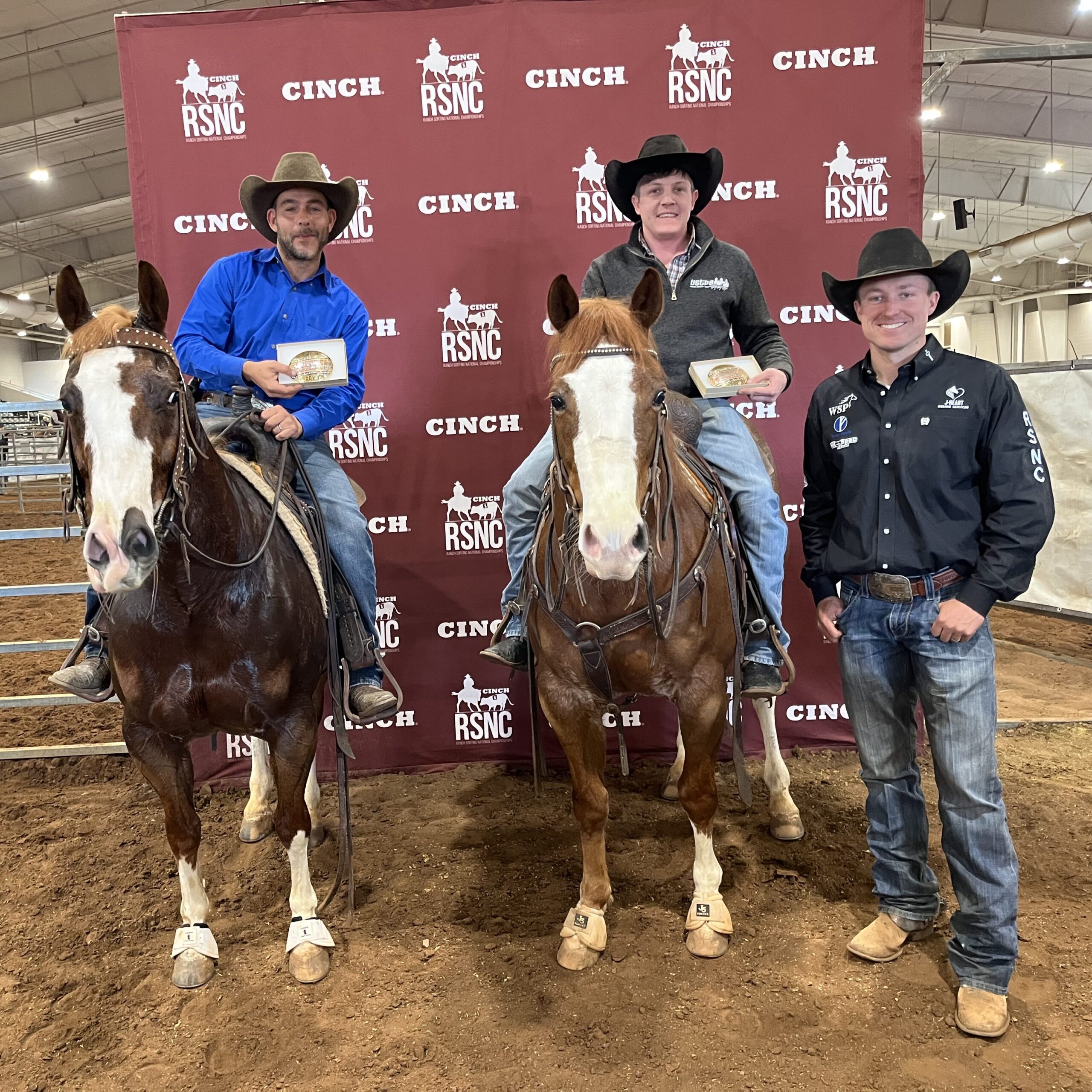 Nelson Mas and Tanner Keith at the 2025 South East Regional ranch sorting Cinch RSNC in January