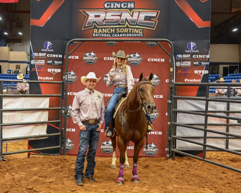 Anna Butler on horseback at the 2026 Cinch RSNC World Finals Challenge of the Champions Novice in Fort Worth