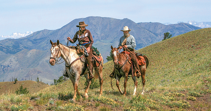 Riders participating in the Chief Joseph Trail Ride.